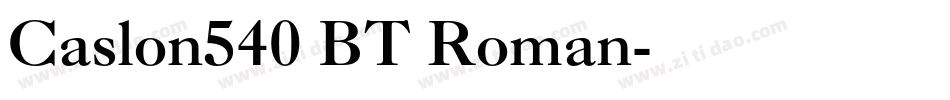 Caslon540 BT Roman字体转换
